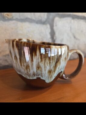 Vintage USA Pottery Brown Drip Glaze Creamer Canonsburg MCM